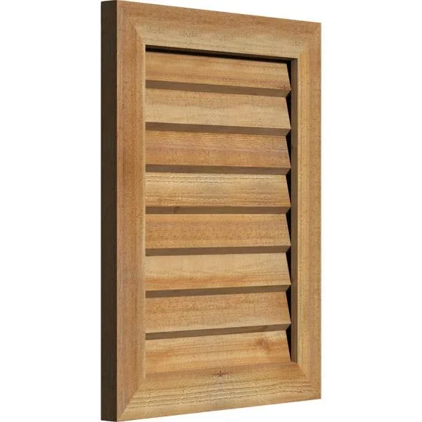 Ekena Millwork GVWVE14X2402RDUWR 14x22W x 24x22H Vertical Gable Vent (19x22W x 29x22H Frame Size): Unfinished - Non-Functional, R