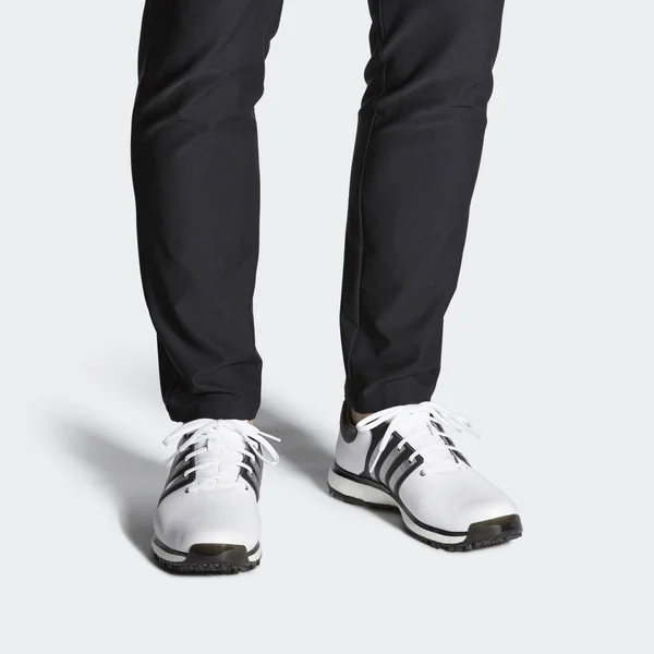 Adidas Tour360 XT Spikeless Golf Shoes - White/Matte Silver/Black 14