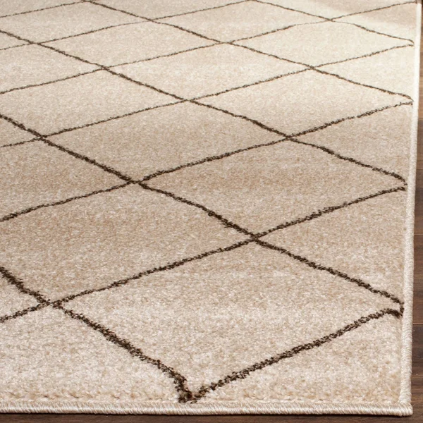 Safavieh Tunisia Creme & Brown 9& x 12& Rug