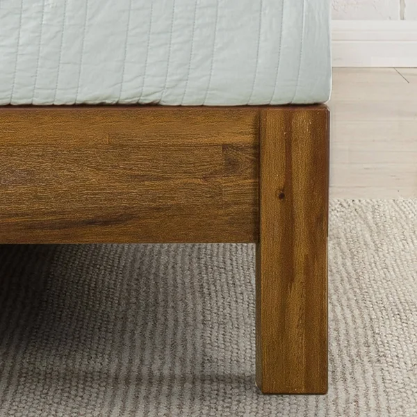 Priage by Zinus Brown Wood Platform Bed Frame (Twin)
