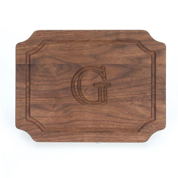 Bigwood Boards W300-G Cutting Board - Monogrammed Wedding Gift Cutting Board, Small Cheese Board, Walnut Wood Serving Tray, G
