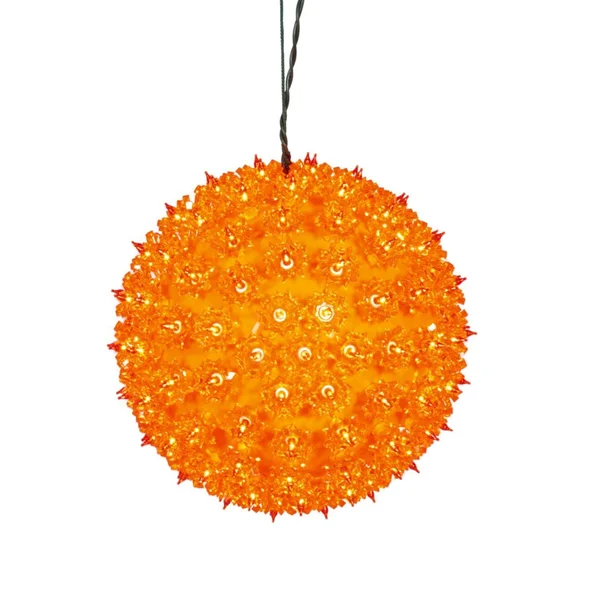 Vickerman 10x22 Orange Lighted Twinkling Starlight Sphere Christmas Decoration