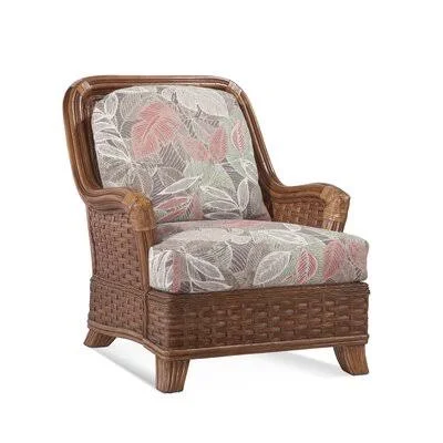 Somerset 33x22 Wide Armchair Braxton Culler Navy/Brown and Beige Stripe; 0239-94