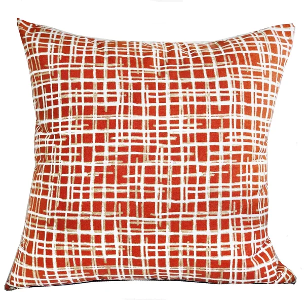 Plutus Spiced Fields Orange and Beige Luxury Throw Pillow 26x22L x26x22W