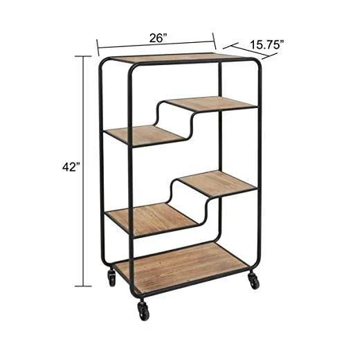 Silverwood Franklin Gunmetal Table Cart Multi-Tiered Slim