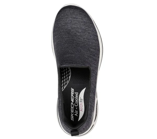 Skechers Women's GOwalk Arch Fit - Unlimited Time Walking Shoes - Black/White, 11.0