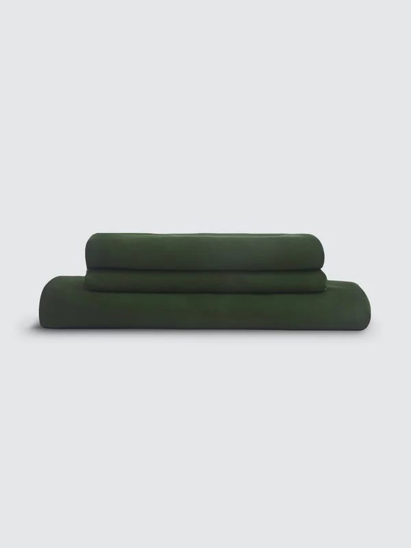 Softest Cooling Eucalyptus Sheet Set Queen, Forest, 100% Tencel Lyocell, Luxury Sheets, Sustainable, Eco Friendly Bedding