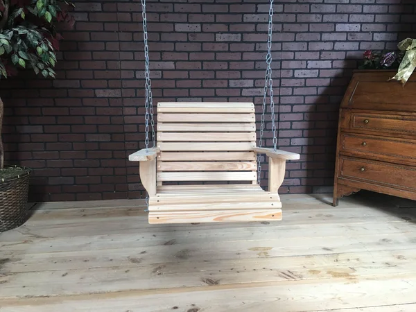 La Swings Inc. 2ft Cypress Roll Back Outdoor Swing Chair, LC Early American