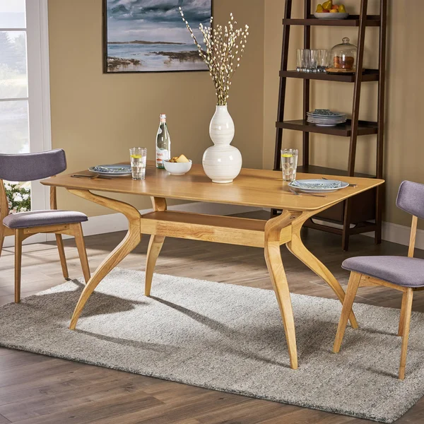 Seraphim Natural Oak Finish Wood Dining Table