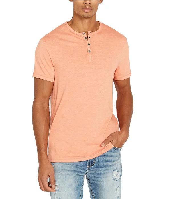 Buffalo David Bitton Men's Short Sleeve Kasum Henley