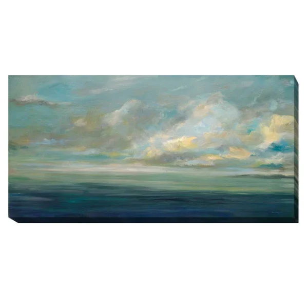 PerfectPillows Shoreline by Karen Lorena Parker Premium Gallery-Wrapped Canvas Giclee Art - Ready-to-Hang - 12 x 24 x 1.5 in.