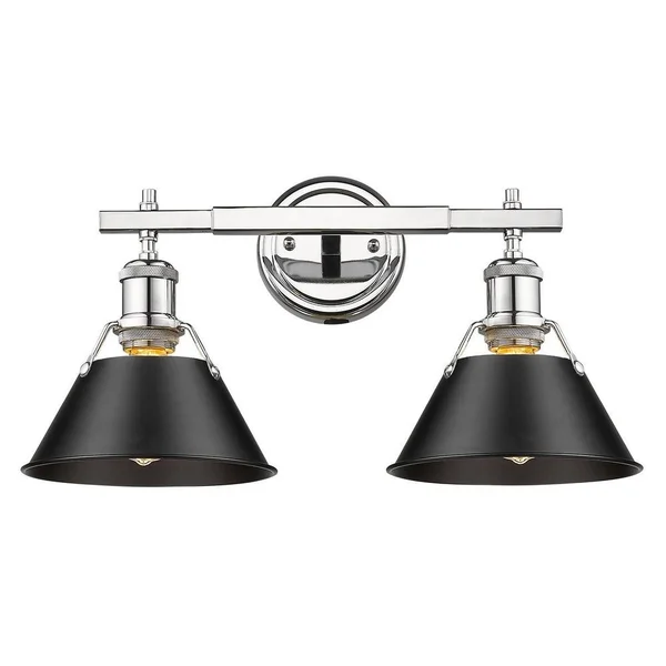 Golden Lighting 2 Light Bath Vanity Chrome