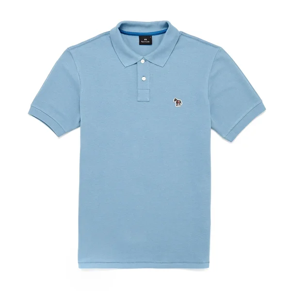 Moncler Logo Polo - Blue - Polo Shirts