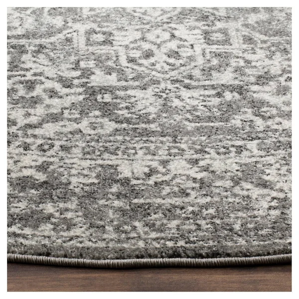Safavieh Evoke EVK256D Grey, Ivory Rug 6&7x22 x 6&7x22 Round