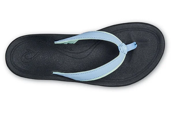 Olukai Punua Women's Beach Sandals Cloud Blue - Black - 10