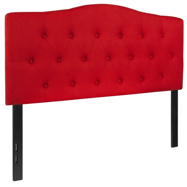 Arched Button Tufted Upholstered Headboard - Black - Full