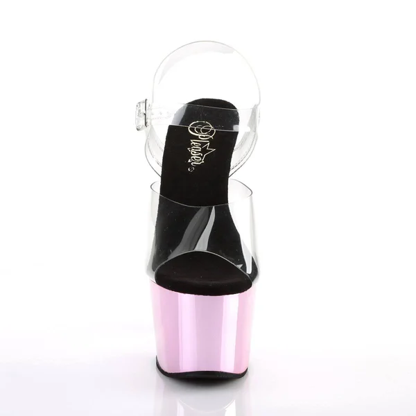 Pleaser - Adore-708 10 - Clear/Gold Chrome
