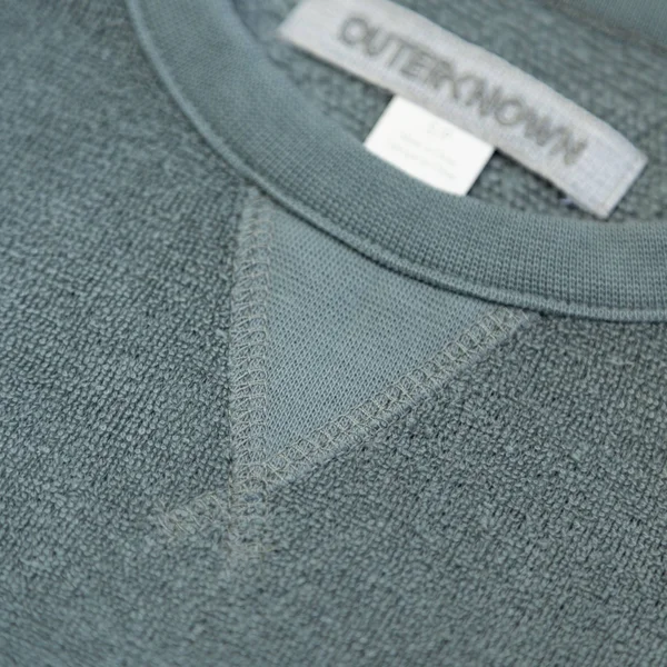 Outerknown Hightide Crew, Men's Sweatshirts, Ash Blue, L
