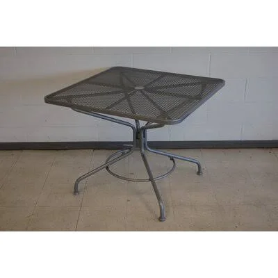 Briarwood Metal Dining Table Woodard Gray/White/Black Rectangular 42x22 x 60x22