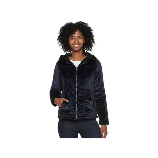 Women's Weathercast Hooded Fleece Jacket, Size: Medium, Grey