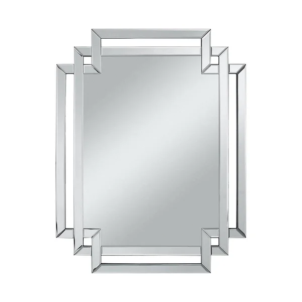 Inspired Home McKenna Wall Mirror Accent Beveled Glass Wall Mounted