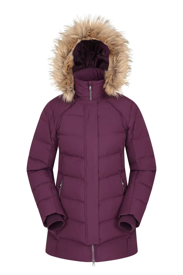 Mountain Warehouse Isla II Womens Down Jacket - Purple, Size 0