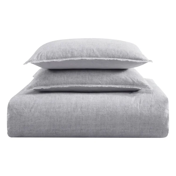 Brielle Home Callan 3 Piece Comforter Set - Light Grey - King