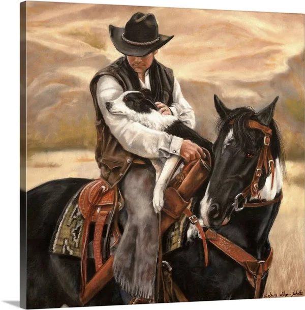 All A Cowboy Needs, Canvas Wall Art, 20x20, Great Big Canvas