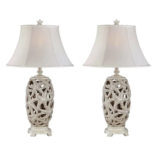 Seahaven Classic Starfish Night Light Table Lamp 31x22 High - White