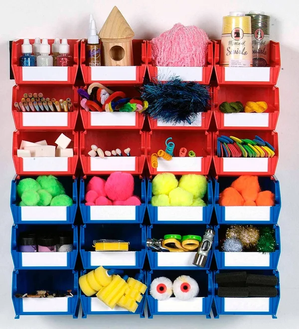 Triton LocBin 26 Piece Wall Storage Unit Red/Blue