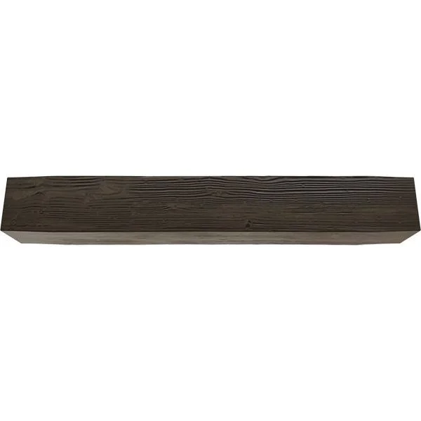 Ekena Millwork MANUSD08X08X36ZW 8x22H x 8x22D x 36x22W Sandblasted Faux Wood Fireplace Mantel - Premium Walnut