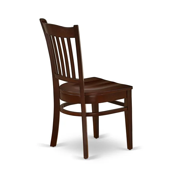 East West Furniture Set of 2 Chairs GRC-MAH-W Groton Dining Chair with Wood Seat in Mahogany Finish
