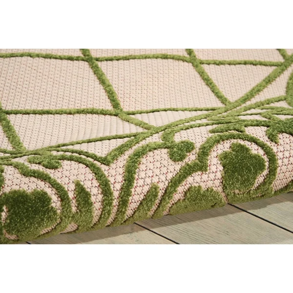Nourison 9&6x22 x 13& Aloha Green Indoor/Outdoor Rectangle Area Rug