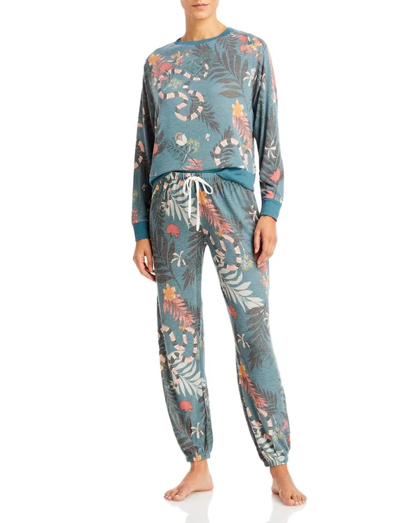 Honeydew Star Seeker Brushed Jersey Lounge Set, Laurel Leaves (94113) XL