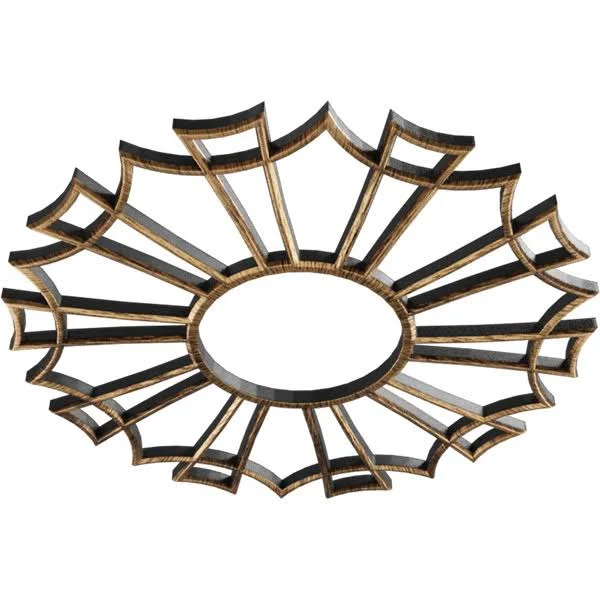 Ekena Millwork CMPP34AUABZ 34x22OD x 12x22ID x 1x22P Augustus Architectural Grade PVC Pierced Ceiling Medallion - Antiqued Bronze