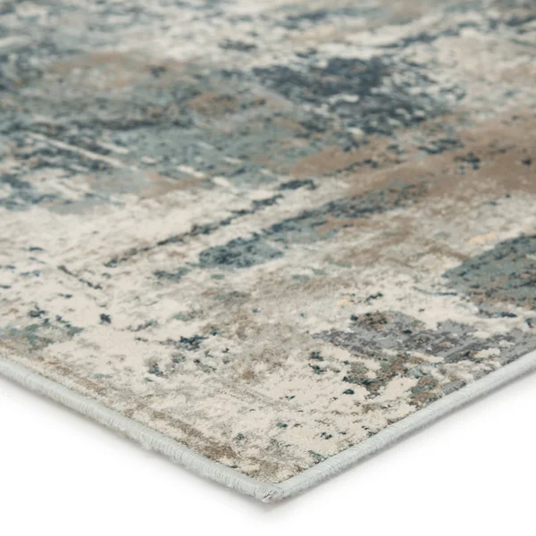 Tempesta Abstract Blue/ Gray Area Rug - 5&3x22 x 7&6x22