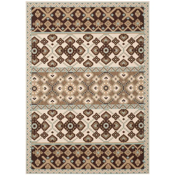 Safavieh Veranda 093 Red - Chocolate 9& x 12& Indoor/Outdoor Rug