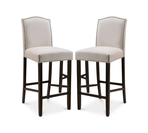 Labar Bar Stool (Set of 2), Quick Ship - Ivory