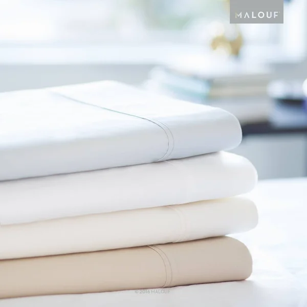 Malouf 600 Thread Count Cotton Blend Sheet Set California King Ash