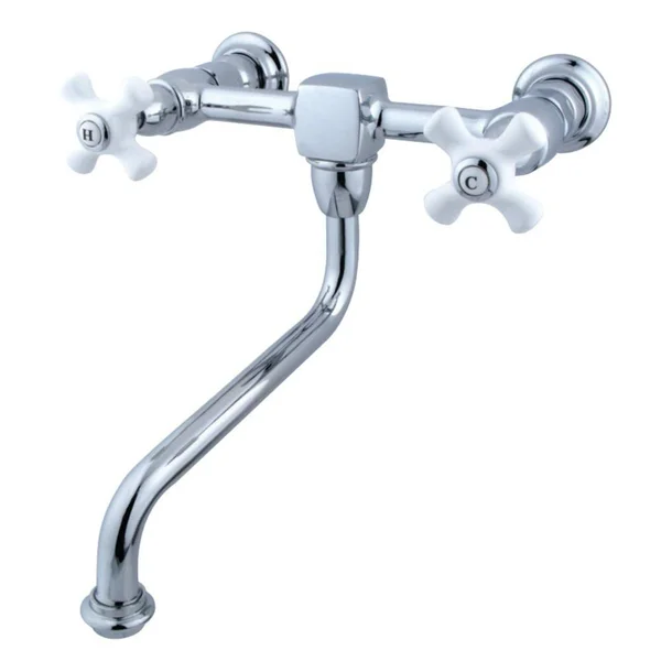 Kingston Brass KS1218PX Wall Mount Bathroom Faucet - Brushed Nickel