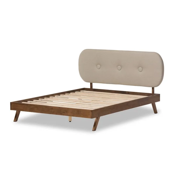 Carson Carrington Floro Mid-Century Platform Bed (Grey - King)