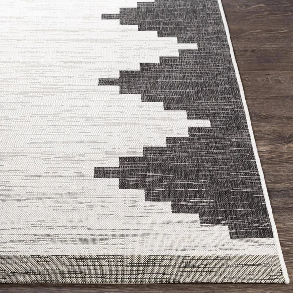 Surya Eagean EAG-2356 Area Rug, Black/White, 7&10x22 Square