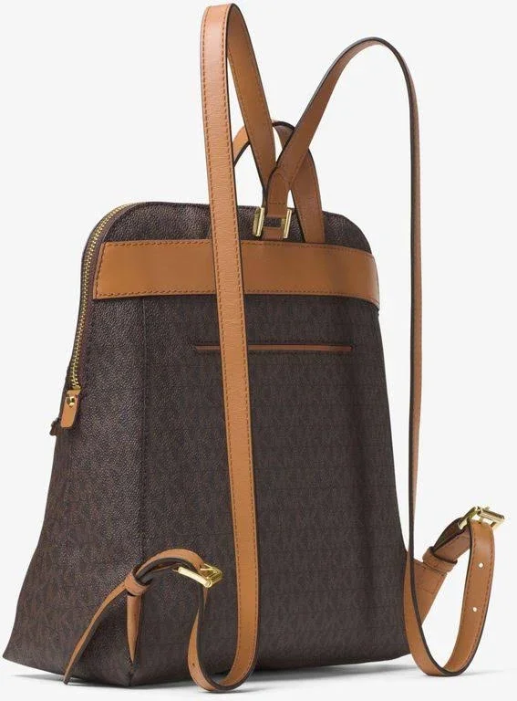 Michael Kors Bags - Rhea Slim Signature Backpack Medium Logo, Color: Brown, Size: Os, Belleviator&s Closet