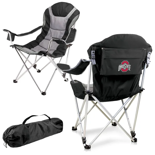 Black Ohio State Buckeyes Reclining Camp Chair