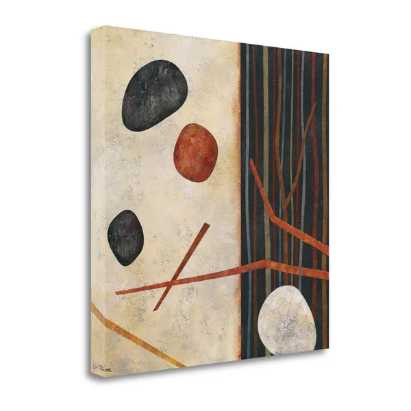 Tangletown Fine Art Sticks and Stones II by Glenys Porter - Giclee Print on Wrap Canvas, 25x25x22
