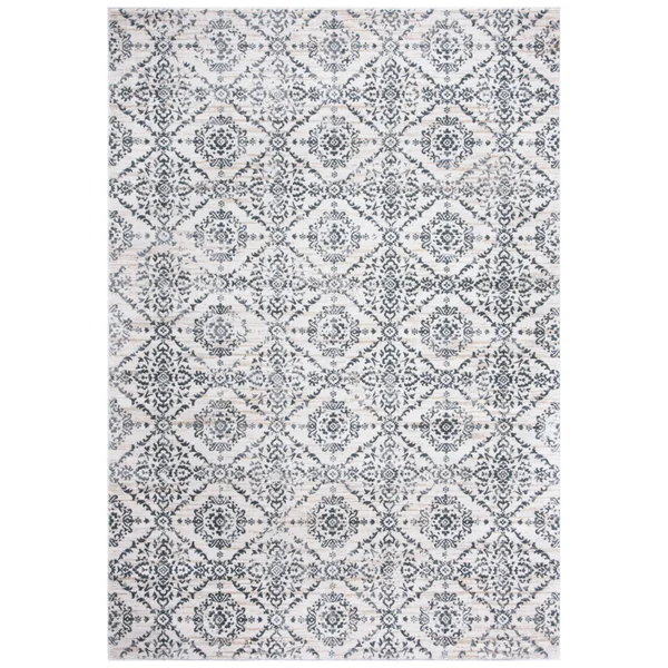 Martha Stewart by Safavieh Janitza Vintage Rug - 6&7x22 x 6&7x22 Square - Denim Blue/Ivory