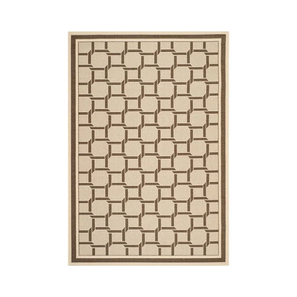 Safavieh Martha Stewart MSR4258-50 5&3x22 x 7&7x22 Cream, Chocolate Area Rug