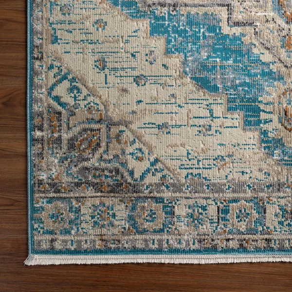 Addison Essex Traditional Heriz Area Rug - 5&X7&8x22 - Blue