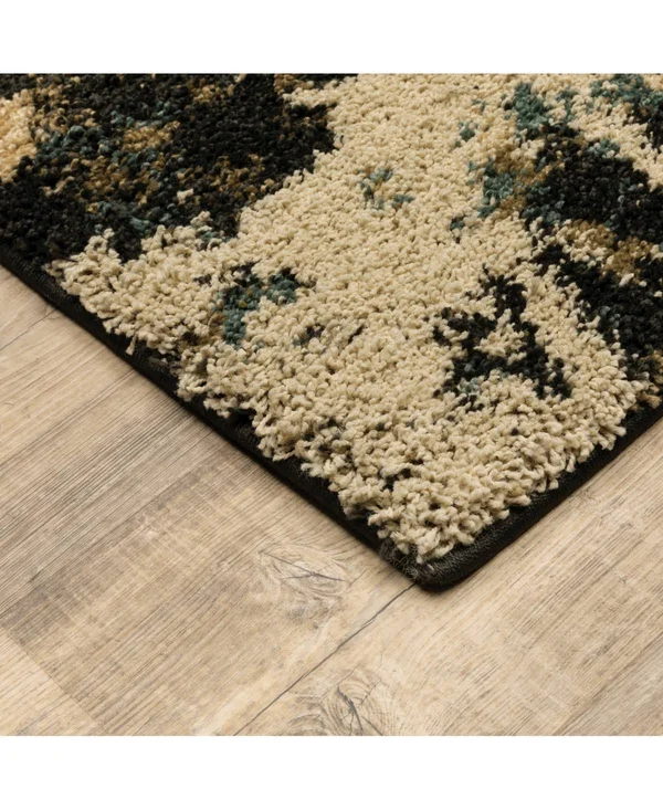 Oriental Weavers Kendall 4928X Beige/ Charcoal Area Rug 7&10x22 x 10&10x22