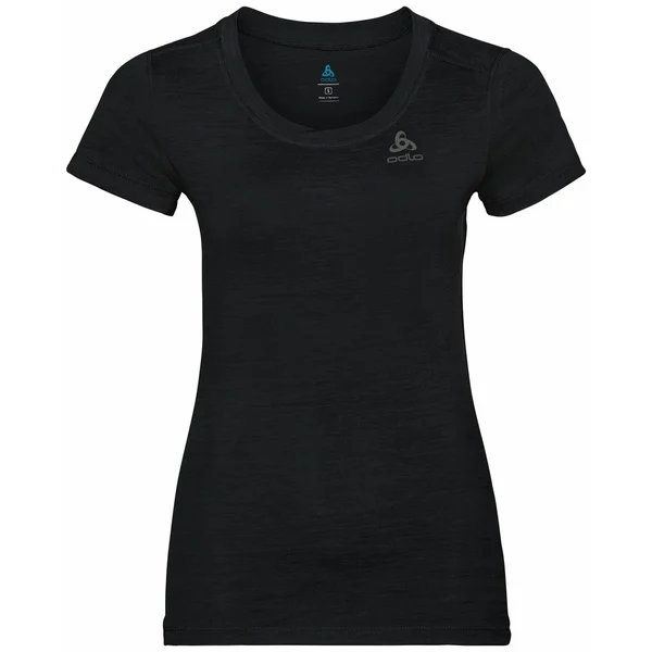Odlo Women's Natural + Light Short-Sleeve Base Layer Top - Black, XL